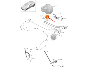 PORSCHE 718 CAYMAN 982 Front Brake Line 99135531430 NEW GENUINE - Picture 1 of 2