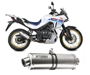 Terminale di Scarico Oval Storm Acciaio Inox per Honda XL750 TRANSALP 2023 - Picture 1 of 5