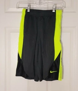 Boys Youth Nike Shorts Size M Medium Running Basketball Gray/Black/Neon - Picture 1 of 3