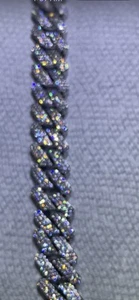 22 inch-Solid-14K White Gold-20mm Wide-HEAVY Cuban VVS1 Lab Moissanite Chain - Picture 1 of 15