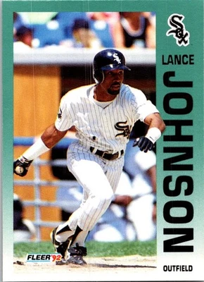 1992 Fleer #87b Lance Johnson - Image 1 of 2