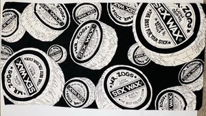 Toalla de playa vintage de cera sexual años 80 talla 61” X 32” Mr Zogg’s estampado negro - Imagen 1 de 11