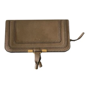 Cartera monedero larga plegable de cuero marrón Chloe Marcie - Imagen 1 de 10