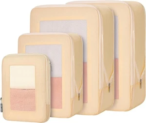 4-teiliges Reise Packwürfel Set - leichte Mesh Kompression Organizer - Bild 1 von 8
