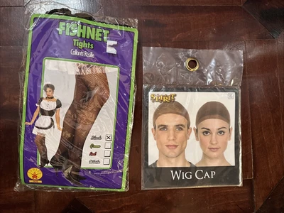 Disfraz de Rubíes Adulto Red Medias Medias Negro y Espíritu Peluca Gorra NUEVO Foto 1 de 2