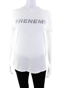 Karssen Zoe Karssen Womens Frenemy Graphic Short Sleeve Tee Shirt White Small - Picture 1 of 4