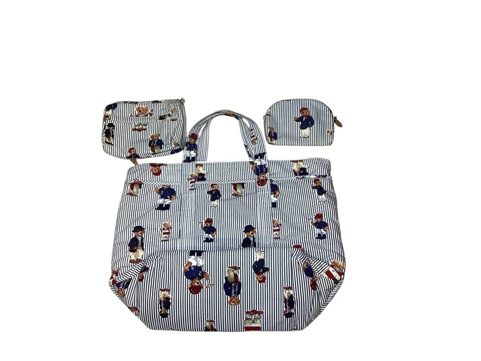 Bolso de Mano Grande Estampado Oso de Peluche POLO RALPH LAUREN 3 Piezas y 2 Bolsas de Accesorios Foto 1 de 4
