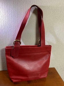 Coach alte Vintage Tasche rot Leder Schultertasche echt - Bild 1 von 13