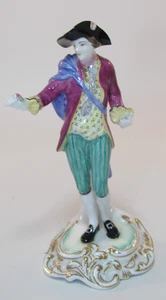 Spode 6" Chelsea Figure Romantic Young Man Beau Giving A Flower Excellent - Picture 1 of 7