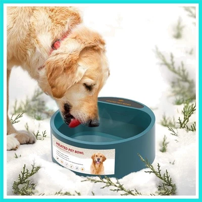Cuenco de agua con calefacción para perros, cuenco con calefacción para perros para gatos pájaros pollos agua caliente... Foto 1 de 4