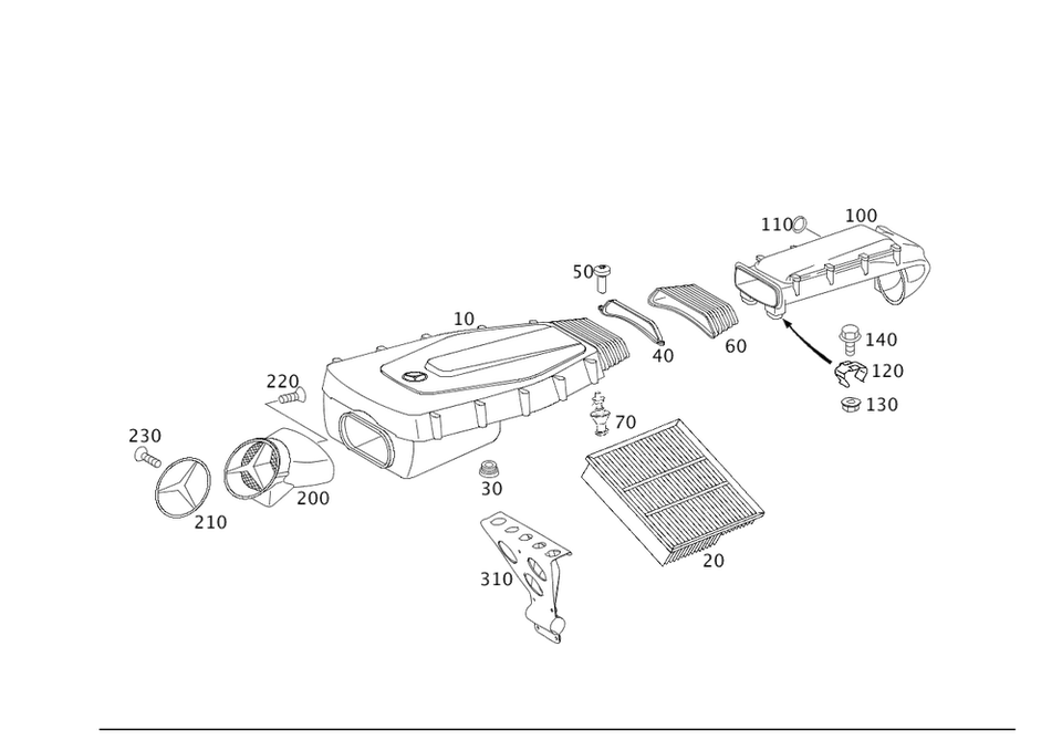 Genuine Mercedes-Benz Filter Insert 604-094-13-04 - Image 1 of 1