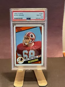 Russ Grimm 1984 Topps Football Rookie Card #381 Washington HOF RC - PSA 8.5 - Picture 1 of 2