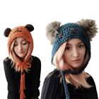 Girls Bear Hat Y2K Style Knitted Ears Hat Knitted Bear Gifts Warm Winter Hat