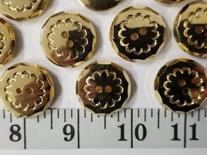 VINTAGE KNÖPFE 6 STÜCK GROSS GOLD TUZ1543 - Bild 1 von 2