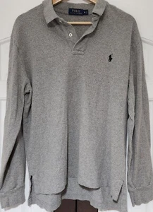 Polo Ralph Lauren Long Sleeve Classic Pony Collared Shirt Gray medium - Picture 1 of 5