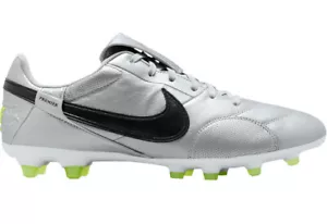 Nike Premier 3 FG silver White Leather Soccer Cleats - Picture 1 of 10