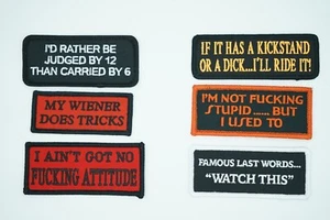 Funny, Adult, Novelty, Iron On, Biker Patches - Picture 1 of 1