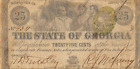 USA / Milledgeville , Georgia   10  Cents  1.1.1863  Uncirculated Banknote  RR7 for sale