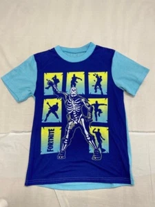 Fortnite Boys Pajama Shirt Short Sleeve Skull Trooper Graphic Size Medium - Picture 1 of 7
