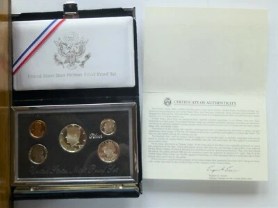 1996 UNITED STATES MINT PREMIER SILVER PROOF SET - 90% Silver & COA - Image 1 of 4