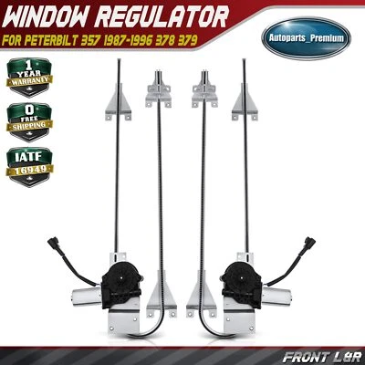 2x Power Window Regulator with Motor for Peterbilt 357 1987-1996 379 Front Side - Image 1 of 4