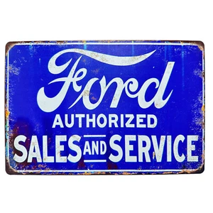 Ford Vintage style metal tin for wall decoration. Retro style. Garage, Ford. - Picture 1 of 4