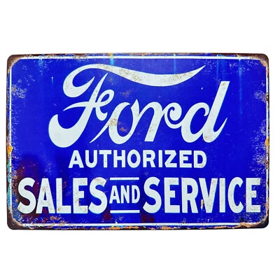 Ford Vintage style metal tin for wall decoration. Retro style. Garage, Ford. - Image 1 of 4