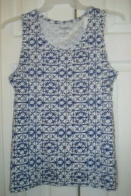 Top de punto para dama talla grande azul Starburst Foto 1 de 2