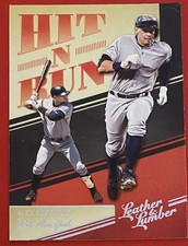 2019 Panini Leather & Lumber Hit-N-Run Alex Rodriguez #HNR-8 New York Yankees