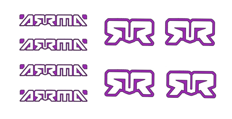 ARRMA  Mini  ( 8 Piece ) Logo  DIE-CUT  Decal  Kraton  Mojave  Typhon  Outcast - Image 1 of 1