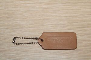 COACH Tan Brown Leather Vintage Replacement Hang Tag Charm Purse Handbag 