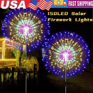 150 LED Garden Solar Firework Lights Outdoor Waterproof Path Lawn Lamp Decor - Picture 1 of 13