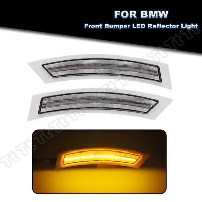 LED Front Bumper Side Marker Light Reflector For 07-13 BMW 3er E92 E93 328i 335i - Image 1 of 4