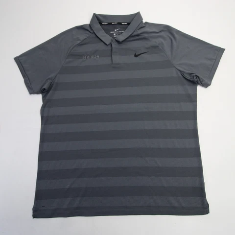 Atlanta Hawks Nike Golf Polo Men's Gray/Striped Used Cover