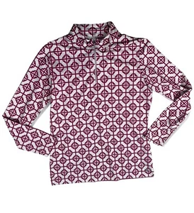 Bette & Court Womens Golf Top Medium Long Sleeve Mesh 1/4 Pullover Colorful M2Y - Picture 1 of 6