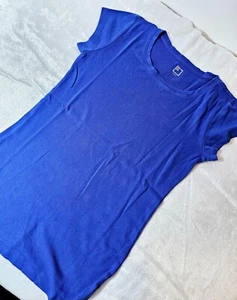 JCP Womens Activewear Basic Round Neck Tee - Blue - Size M - Picture 1 of 5