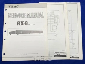 Manual de servicio de unidad TEAC RX-8 DBX original - esquemático - Imagen 1 de 1