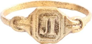 ANILLO SELLO EUROPEO C.1890-1910, TALLA 7 3/4 - Imagen 1 de 6