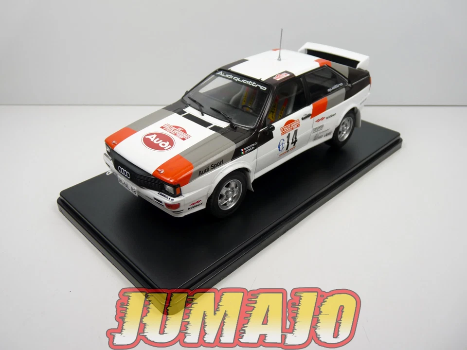 RVQ22 Voiture Rallye 1/24 SALVAT Models : AUDI Quattro A1 1981 #14 Mouton Pons - Immagine 1 di 1