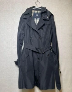 Burberry London Women's Trench Coat with Hood Black Size 36 - Picture 1 of 6