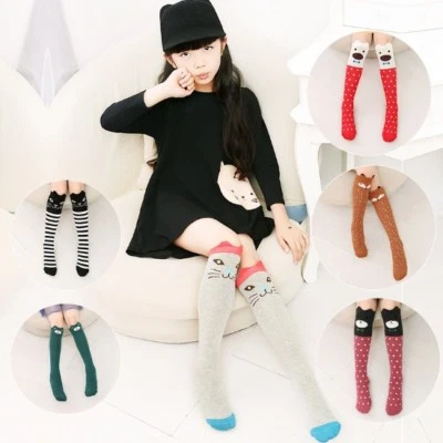 Kids Girls Girl Over The Knee Socks Thigh High Long Cotton Stockings Leggings  - image 1 of 4