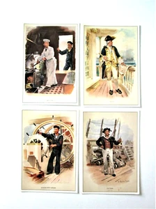 (4) W. Christian Symons Postcards -Boatswain, Admiral,Ship's Cook, Petty Officer - Picture 1 of 5
