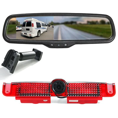 4.3'' Mirror Monitor Reversing Backup HD Camera For Chevy Express Van GMC Savana - Image 1 of 4