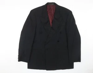 Marks and Spencer Men's Black Double-Breasted Tuxedo Jacket 40R - Picture 1 of 12