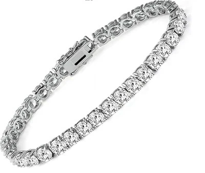 Stunning 2.68Ct Diamond  Ladies Tennis Bracelet 14K White Gold Lab Grown- 6.5" - Image 1 of 4
