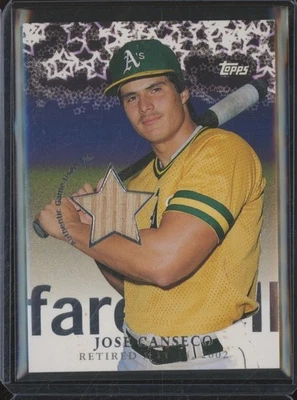 2002 Topps Traded Baseball JOSE CANSECO Bat Relic Farewell Relic Oakland BIN2 - Image 1 of 2