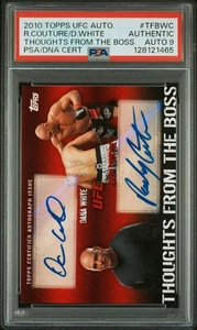 2010 UFC Topps Series 4 Dual Auto RANDY COUTURE/ DANA WHITE /25 PSA auto 10 - Picture 1 of 2