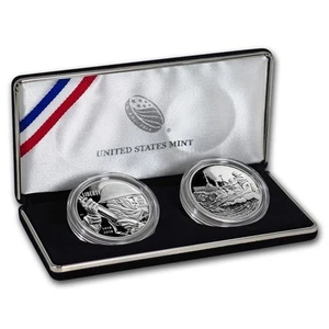 2018 World War I Centennial Silver Dollar Coast Guard Medal Set - Picture 1 of 5