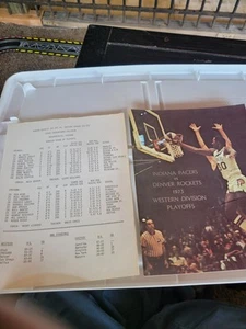 1973 Pacers Rockets Western Division Playoffs Program + 1 Sheet ABA RARE - Picture 1 of 14