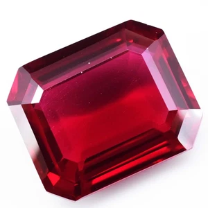 Mozambique Red Pyrope Garnet 57.20 Ct Radiant Cut Loose Collector Gem - Picture 1 of 4